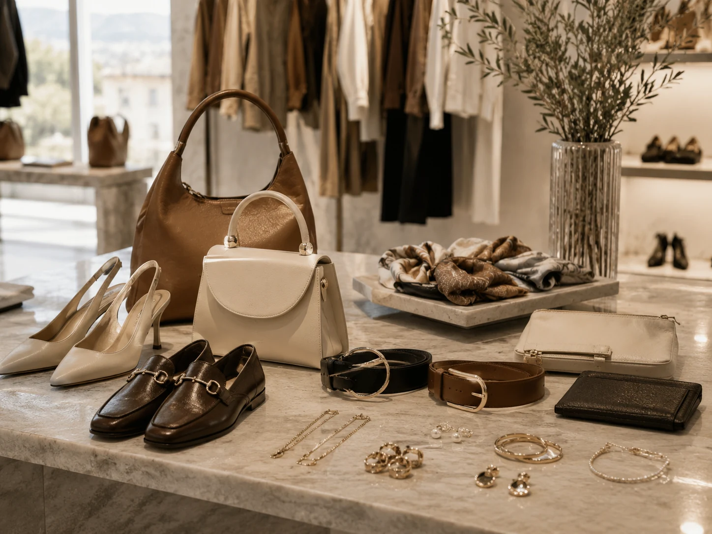 Italian fashion accessories display for wholesale and sourcing
